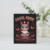 Kawaii Baphomet Occult Devil Goat Postkarte (Stehend Vorderseite)
