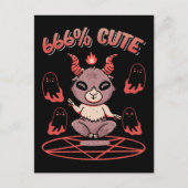 Kawaii Baphomet Occult Devil Goat Postkarte (Vorderseite)