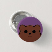 Kawaii Bär (Brown) Button (Vorne & Hinten)