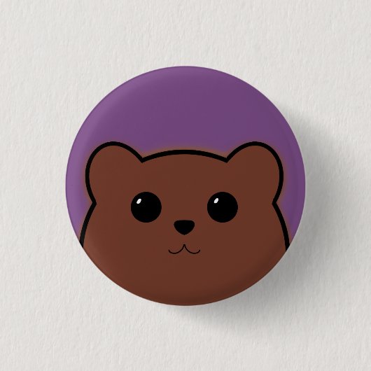 Kawaii Bär (Brown) Button (Vorderseite)