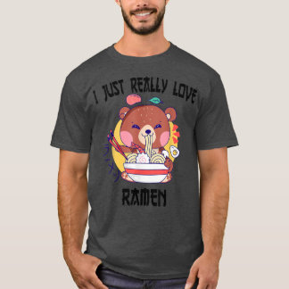 Kawaii Bären essen Regenmänner Japanisch Anime Noo T-Shirt