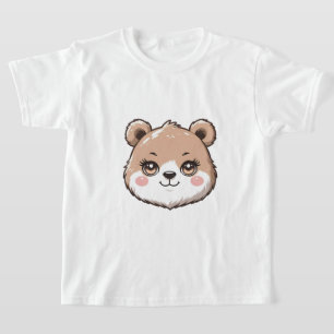 Kawaii-Bärenkopf T-Shirt