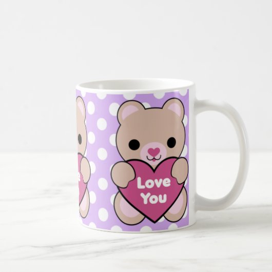Kawaii Bärn-Herz-Liebe Sie Tasse (Rechts)