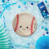 Kawaii Baseball Softball Kids Personalisiert Sport Pappteller (Party)