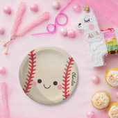 Kawaii Baseball Softball Kids Personalisiert Sport Pappteller (Party)