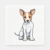 Kawaii Basenji Puppy Serviette (Vorderseite)