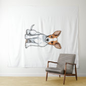 Kawaii Basenji Puppy Wandteppich (Beispiel (Horizontal))