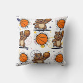 Kawaii Basketball Gopher Print Kissen (Rückseite)