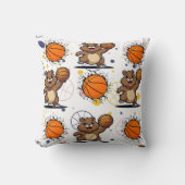 Kawaii Basketball Gopher Print Kissen (Vorderseite)