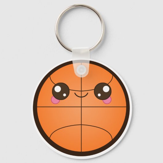Kawaii Basketball Schlüsselanhänger (Vorderseite)