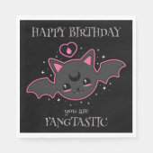 Kawaii Bat Halloween Geburtstagsparty Serviette (Vorderseite)