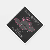 Kawaii Bat Halloween Geburtstagsparty Serviette (Ecke)