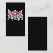 Kawaii Bat Pastel Goth Blume Visitenkarte (Vorne/Hinten)