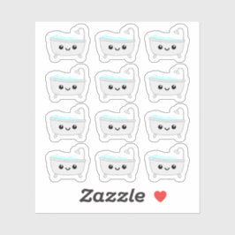 Kawaii Bathtub Wellness-Center Bath Time Erinnerun Aufkleber