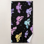 Kawaii Bats – Cute Gothic Pattern Strandtuch (Vorderseite)