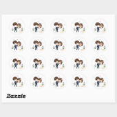 Kawaii Beach Wedding Couple - Chibi Sticker (Blatt)