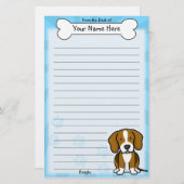 Kawaii Beagle-Briefpapier Briefpapier (Vorne/Hinten)
