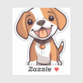 Kawaii Beagle Puppy Aufkleber (Blatt)