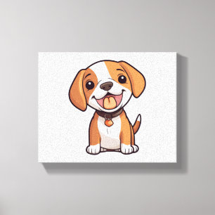 Kawaii Beagle Puppy Leinwanddruck