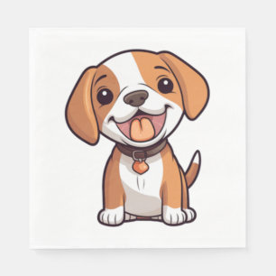Kawaii Beagle Puppy Serviette
