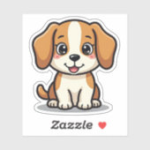 Kawaii Beagle Welpe - Schlampe Pose Aufkleber (Blatt)