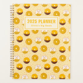 Kawaii Bear Donut Muster Personalisierter Planer