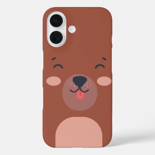 Kawaii Bear Face Süße Tier Case-Mate iPhone Hülle (Rückseite)