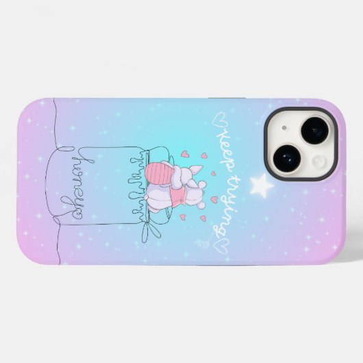 Kawaii Bear iPhone Case (Rückseite (Horizontal))