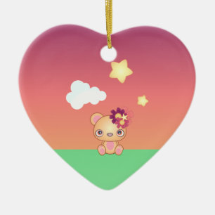Kawaii Bear Keramikornament