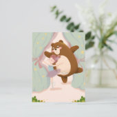 Kawaii Bear Postkarte (Stehend Vorderseite)