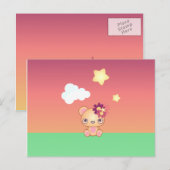 Kawaii Bear Postkarte (Vorne/Hinten)