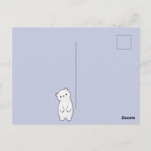 Kawaii Bear Postkarte (Rückseite)
