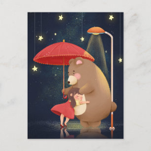 Kawaii Bear Postkarte