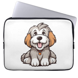 Kawaii Bearded Collie Puppy Laptopschutzhülle