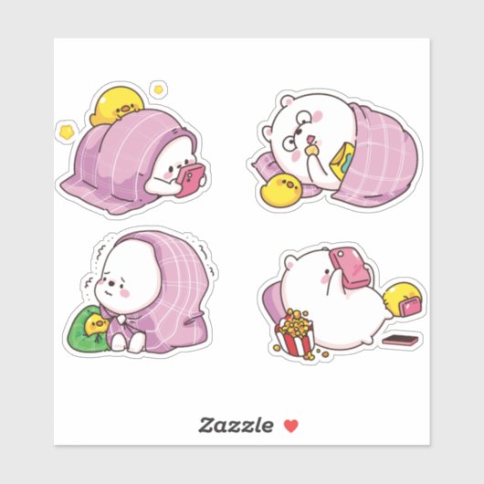 Kawaii Bears Aufkleber (Blatt)