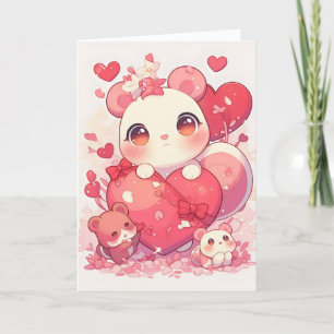 Kawaii Bears Herzliche Liebe Feiertagskarte