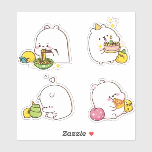 Kawaii Bears Sticker (Blatt)
