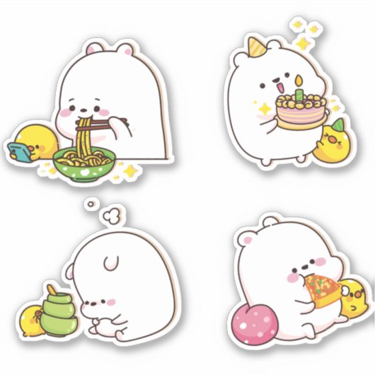 Kawaii Bears Sticker (Vorderseite)
