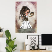Kawaii Beautiful Athena Griechische Göttin Print Poster (Heimbüro)