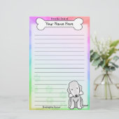Kawaii Bedlington Terrier Stationierung Briefpapier (Stehend Vorderseite)