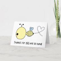 Kawaii Bee Danke-Card
