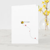 Kawaii Bee Pun Valentine Card Karte (Gelbe Blume)