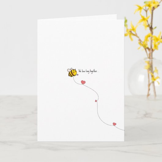 Kawaii Bee Pun Valentine Card Karte (Gelbe Blume)