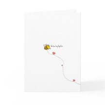 Kawaii Bee Pun Valentine Card