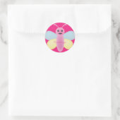Kawaii Bee Thunder_Cove mit mehreren Farben Runder Aufkleber (Tasche)