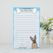 Kawaii Belgier Malinois Briefpapier (Stehend Vorderseite)