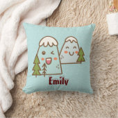 Kawaii-Berge im Schnee Kissen (Decke)