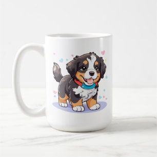 Kawaii Bernese Puppy, Niedlich Berner Pup Kaffeetasse
