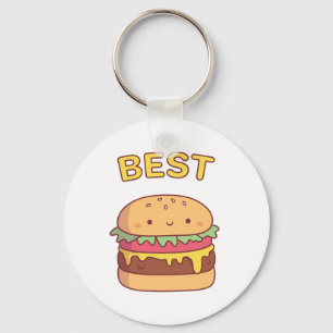 Kawaii Best Burger Doodle passend zum besten Freun Schlüsselanhänger