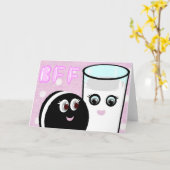 Kawaii beste Freunde melken für immer und Karte (Gelbe Blume)